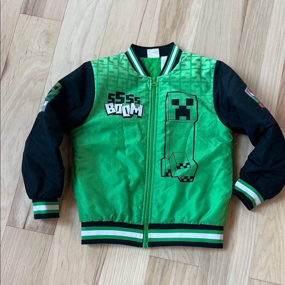 Minecraft Green Creeper Kids Jacket